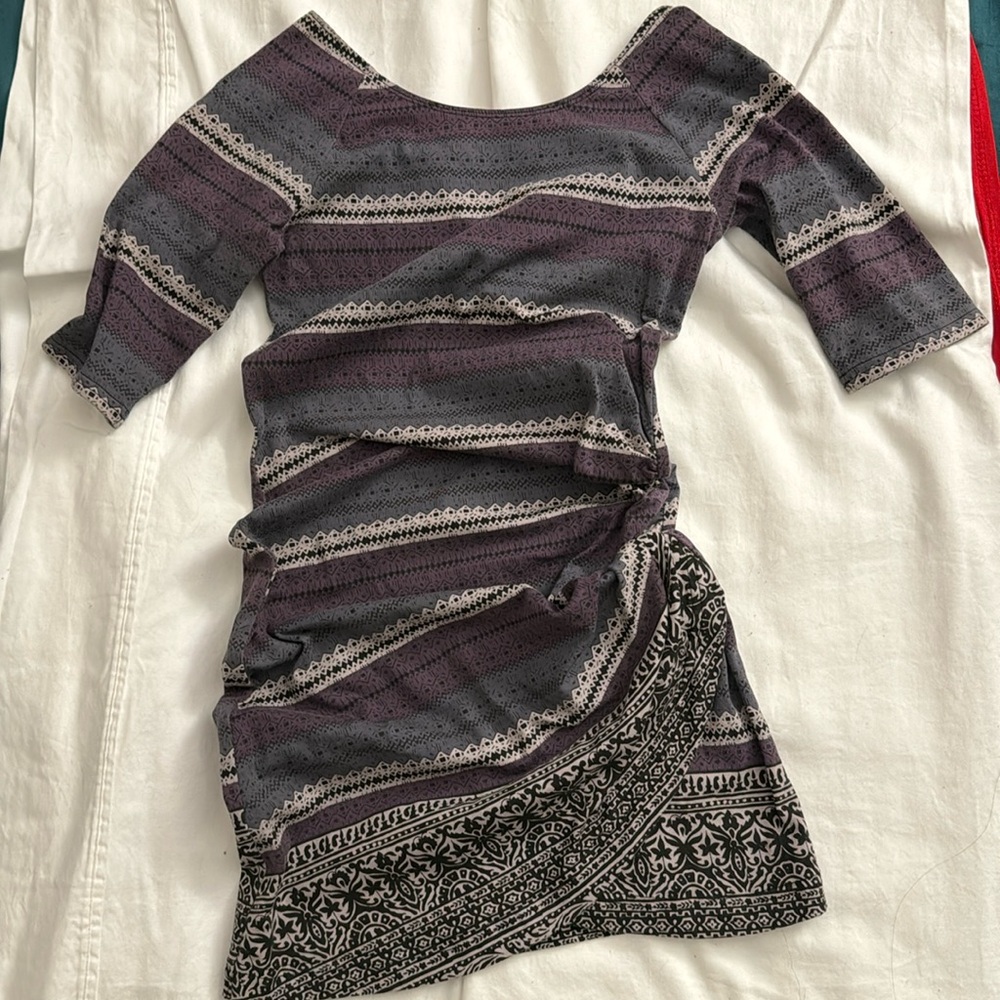 Free People Bohemian Bodycon dress with sleeves